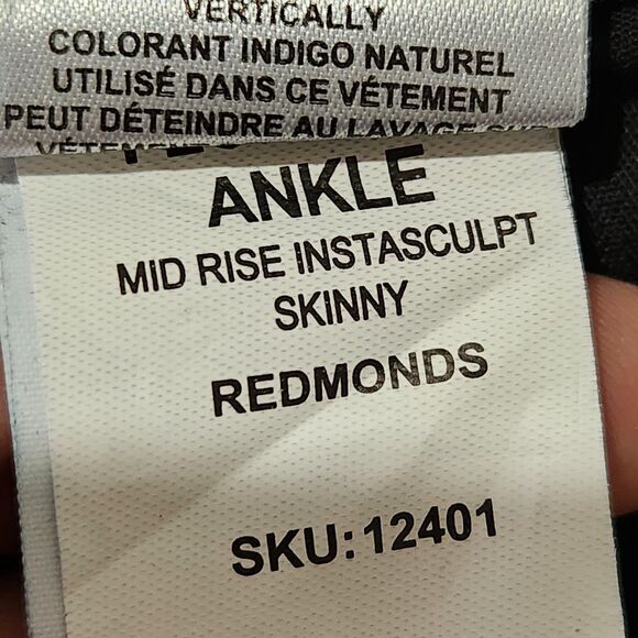 dl1961 Instasculpt jeans Size 16W Blue Ankle Mid-rise Skinny Refibra Lyocell - Picture 13 of 16